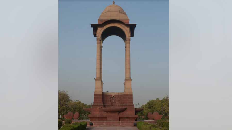 The canopy is located about 150 metres east of India Gate and is a part of Rajpath 
