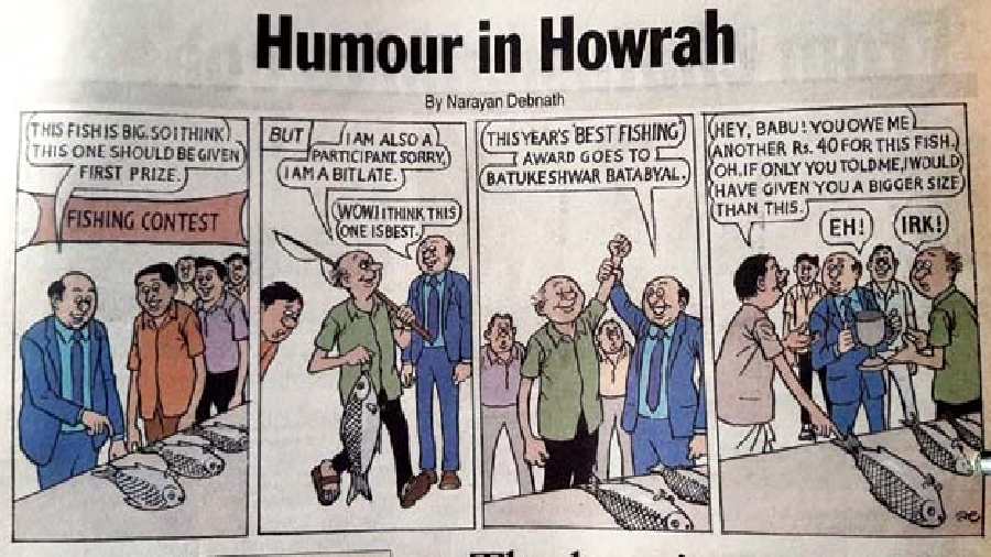 A comic strip produced by Narayan Debnath for The Telegraph Howrah. 