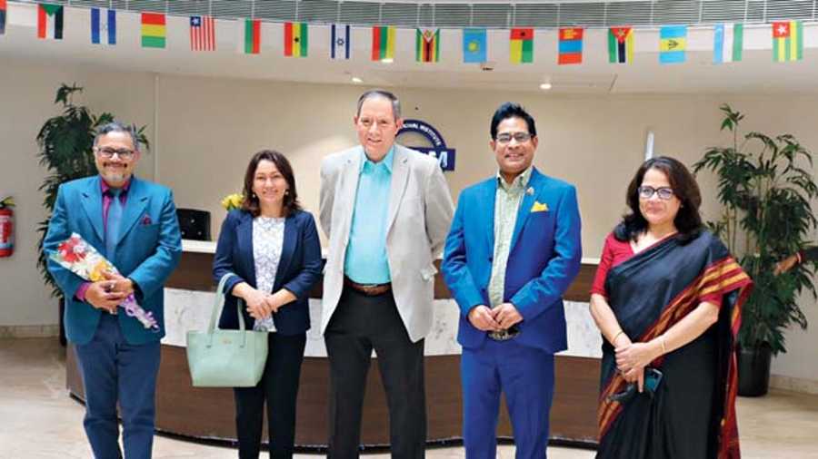 (L-R) Debanjan Chakrabarti, Karita and Nick Low, Suborno and Sanjukta Bose