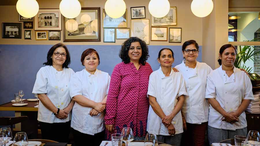 Asma leads an all-women kitchen team of housewives who have been running the Darjeeling Express kitchen since the Supper Club days
