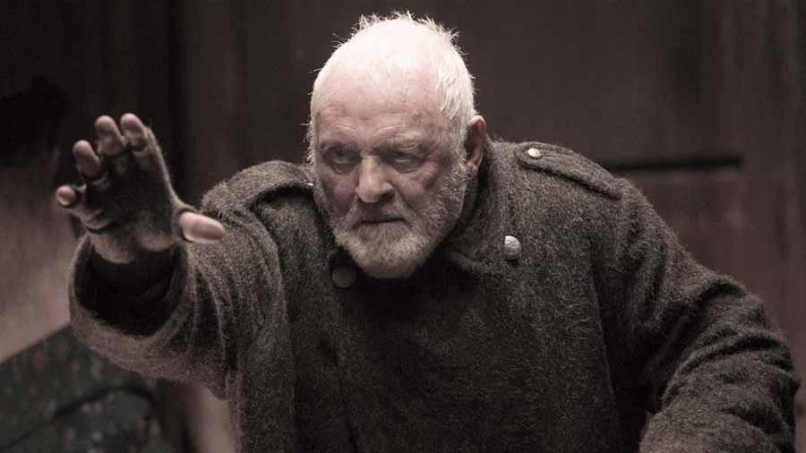 Anthony Hopkins as Lear in the 2018 film ‘King Lear’