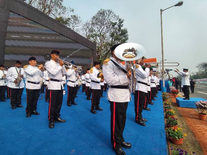 Celebration begins at Red Road, Calcutta on the occasion of Republic Day.