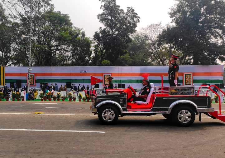 Armed forces during the celebrations on Red Road