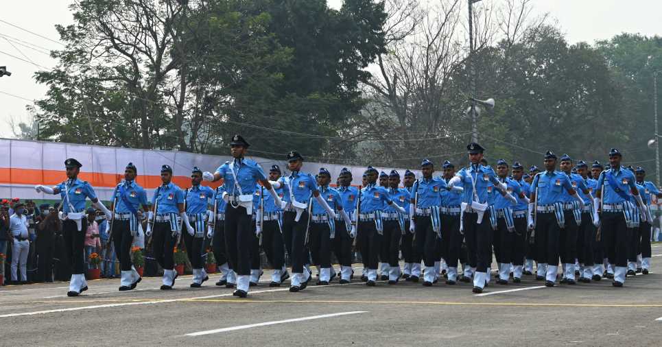 Special Police Force contingent during the celebrations on Red Road.