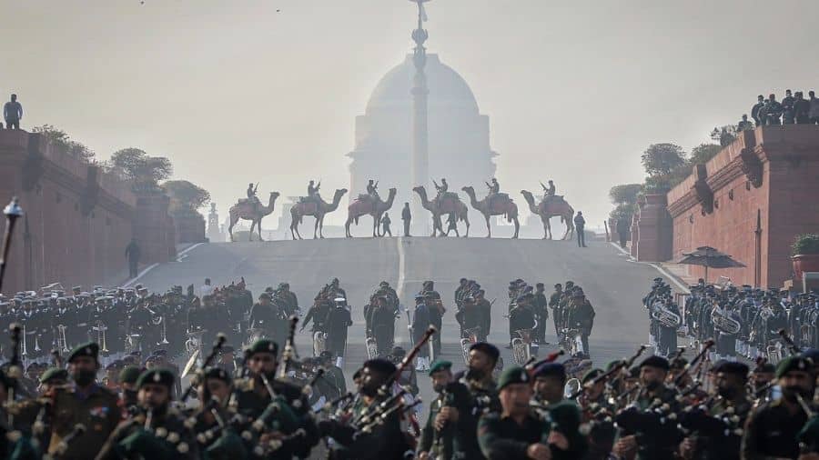 Republic Day Beating Retreat begins Telegraph India