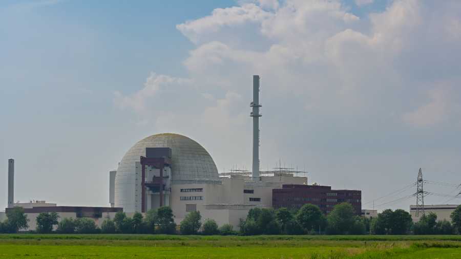 The Brokdorf nuclear power plant in Schleswig-Holstein