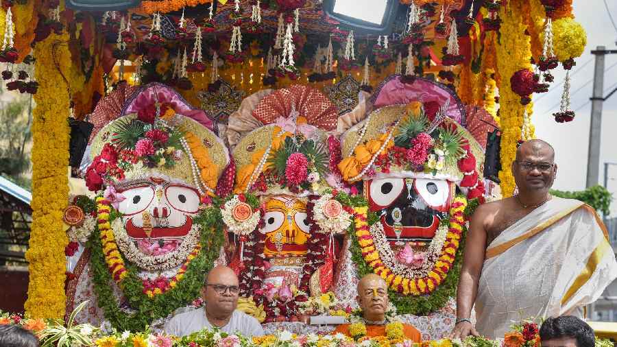 Devotees in Hyderabad