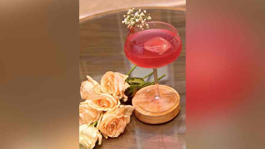 As pretty as it looks, take a swig of Rose Garden — a hibiscus and gin cocktail with delicious touch of rose water and lavender syrup, topped with tonic. A must-try!