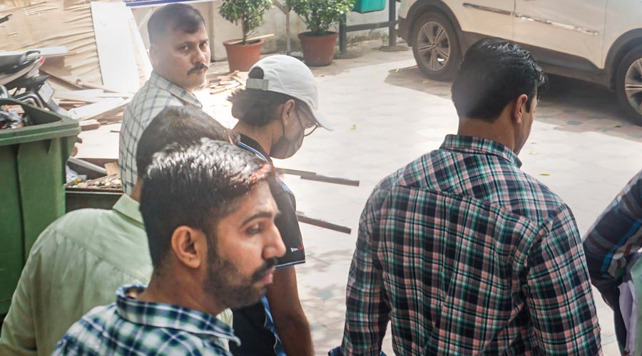Alt News co-founder Mohammed Zubair, arrested for allegedly hurting religious sentiments and inciting riots, being produced in the Patiala House Courts, in New Delhi.