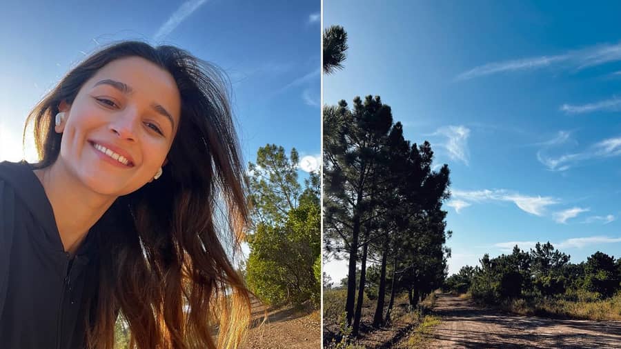 Alia Bhat: The mummy-to-be is out in the greens for a solo walk, looking super happy. Her caption read, “Nothing a walk with yourself can’t fix”. Alia will soon be seen on screen with hubby Ranbir Kapoor in ‘Brahmastra’, and also in her Hollywood debut ‘Heart of Stone’ where her co-stars are Gal Gadot and Jamie Dornan.