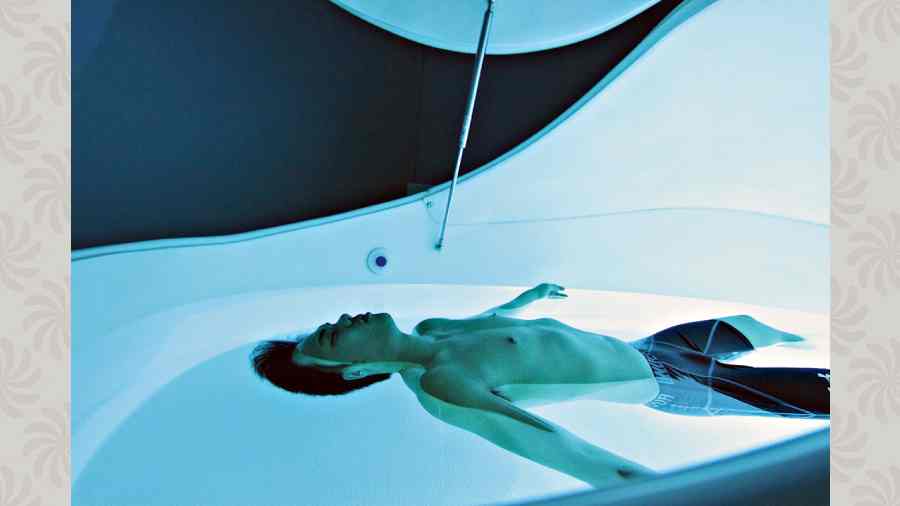 The pod used for floatation therapy