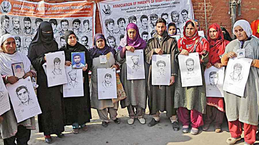A demonstration by the Association of Parents of Disappeared Persons, Srinagar