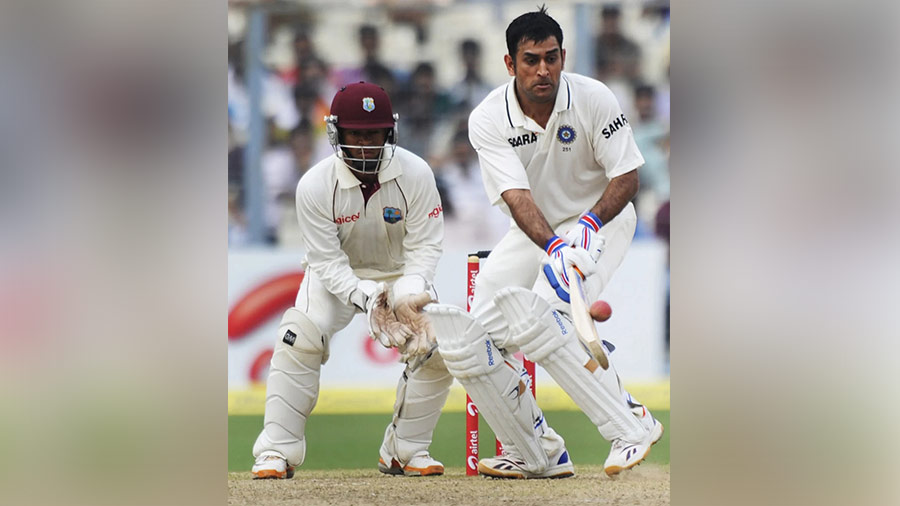 Turning on the style against the Windies: A hapless West Indian attack conceded 631 runs to India in the first innings of a one-sided Test in 2011 at Eden. Out of those, 144 came from Dhoni’s bat, with the Indian skipper entering the fray at number eight and blazing his way to a century with 10 fours and five sixes. This innings also made Eden the only ground to have witnessed two Test hundreds by MSD