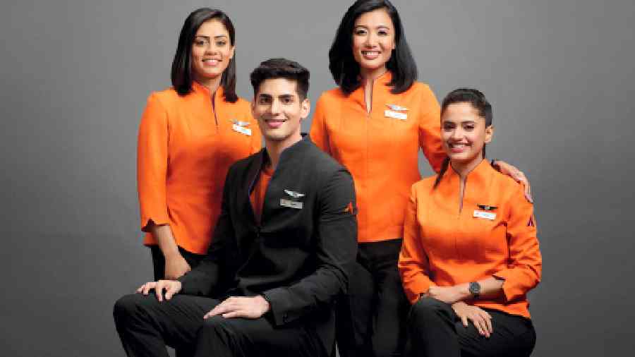 Akasa Air unveils the first look of its crew uniform. 
