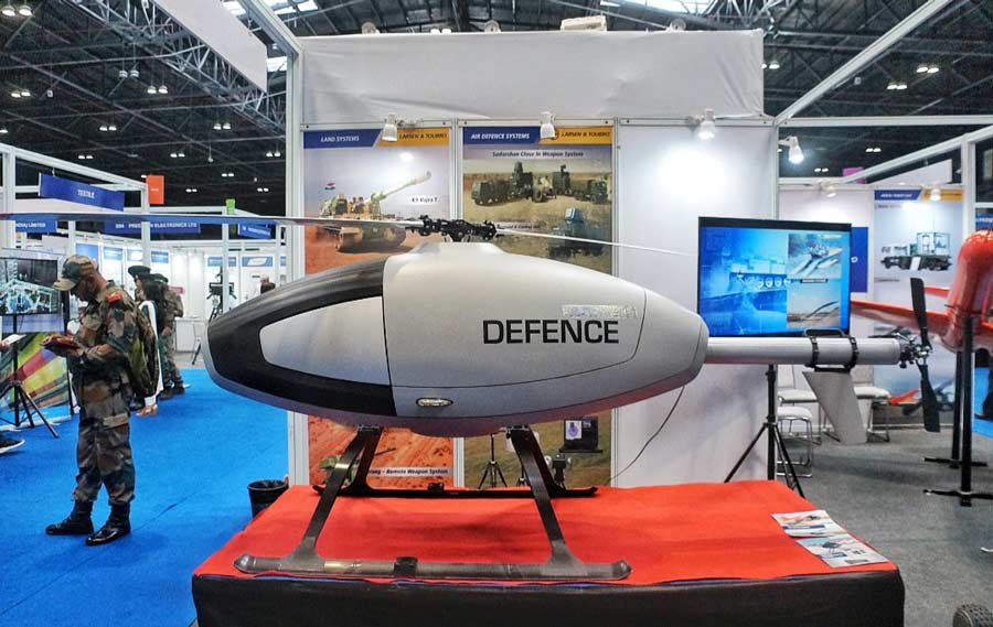 The exhibition also showcased a defence helicopter. Apart from military operations, these helicopters are also used for high-risk rescue operations. 