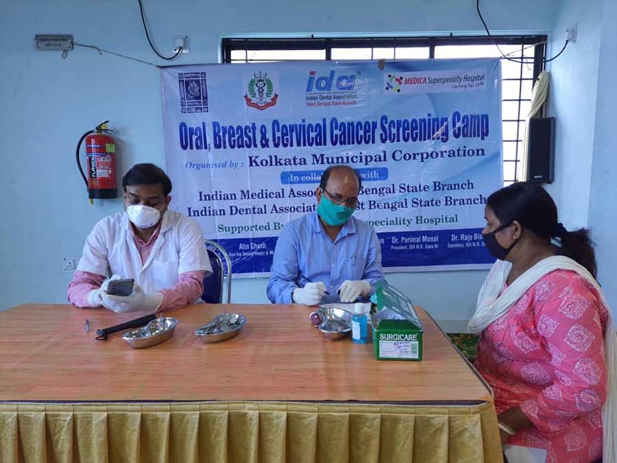 A free cancer screening camp organised by the Kolkata Municipal Corporation was launched on Friday.