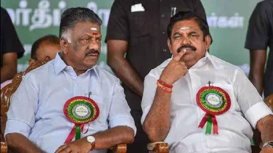It was a given that the two colleagues would eventually part ways - and yes AIADMK stalwarts Edappady K Palaniswami and O Panneerselvam (L) are no longer on the same page. Their relation has always walked a tightrope finally resulting in OP being shown the exit door with Palaniswami taking charge as general secretary thus opening a new chapter in Tamil Nadu politics