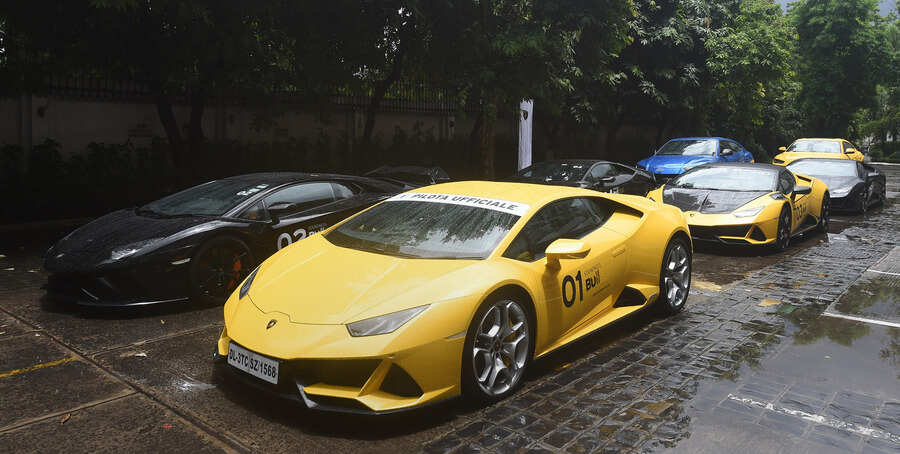 A sports car rally was held in the city on Sunday.