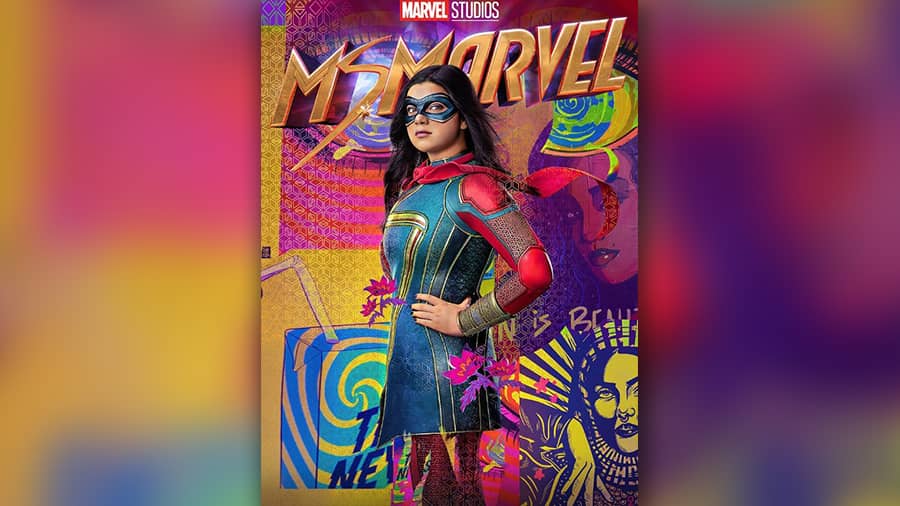 Kamala Khan in her superhero suit in the season finale of ‘Ms Marvel’ 