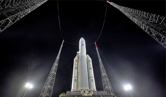 The Ariane 5 rocket, with Nasa’s James Webb Space Telescope onboard, at the Guiana Space Center, Kourou, French Guiana, 2021