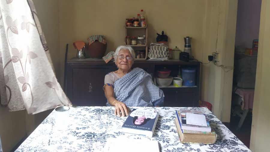 Jayanti Das in her house on Circus Avenue. At 94, she remembers the past clearly. But she also remembers the lessons she learnt along the way and the philosophies she’s left with –  'It’s not enough to just be born human. You have to exercise kindness every day.'