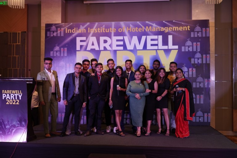 Students of IIHM at the farewell party held at Fairfield by Mariott
