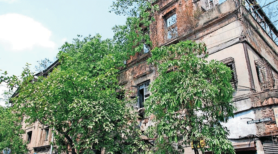 One of the old buildings that dotted the plot belonging to the 184-year-old Bengal Bonded Warehouse Ltd  on Strand Road.