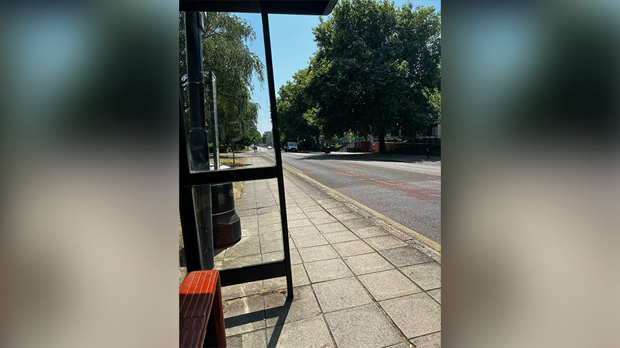 Most of London’s roads were empty on Tuesday, as Londoners opted to stay in to take cover from the heat