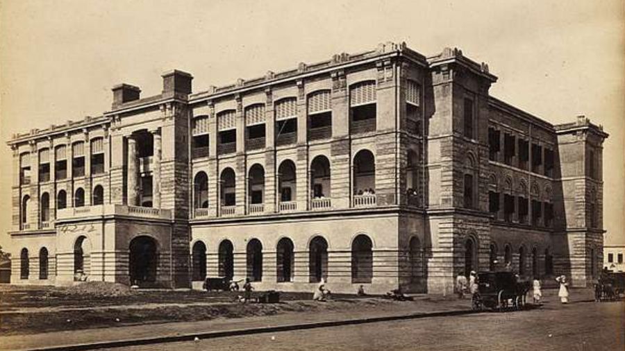 'The University. Calcutta', photographed  circa mid-1800s by Francis Frith