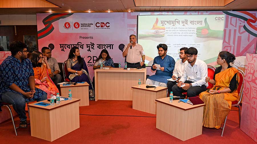 The debate was chaired by Pradeep Gooptu, trustee, Calcutta Debating Circle