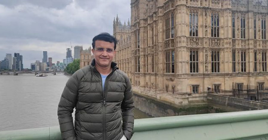 BCCI president Sourav Ganguly uploaded this photograph on Instagram on Friday with the caption: “Back in the city for work ..weather is like england ..cool”.