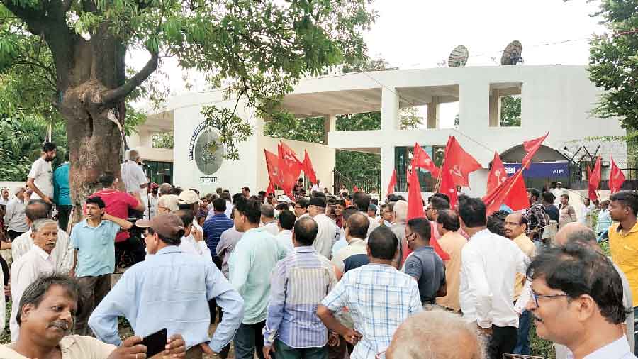 The CPM demonstration in Durgapur on Friday