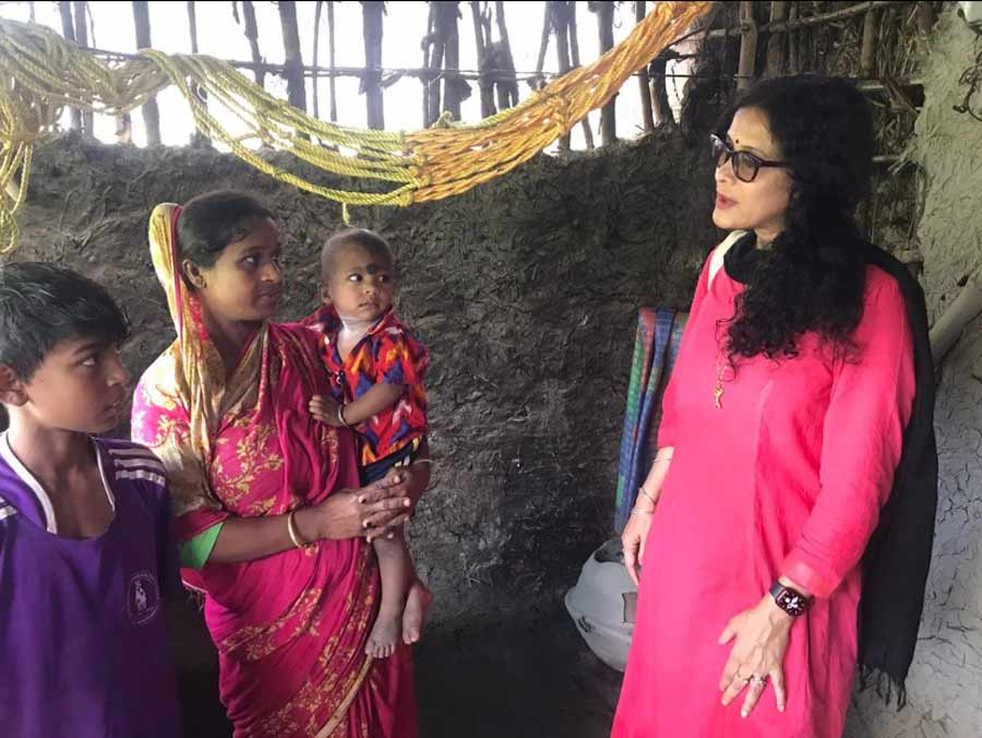 Actress Nandana Dev Sen, who is an ambassador for Save the Children, visited different areas of the Sunderbans which have been affected by the pandemic and cyclones. She uploaded some moments of her visit on her Instagram on Monday.
