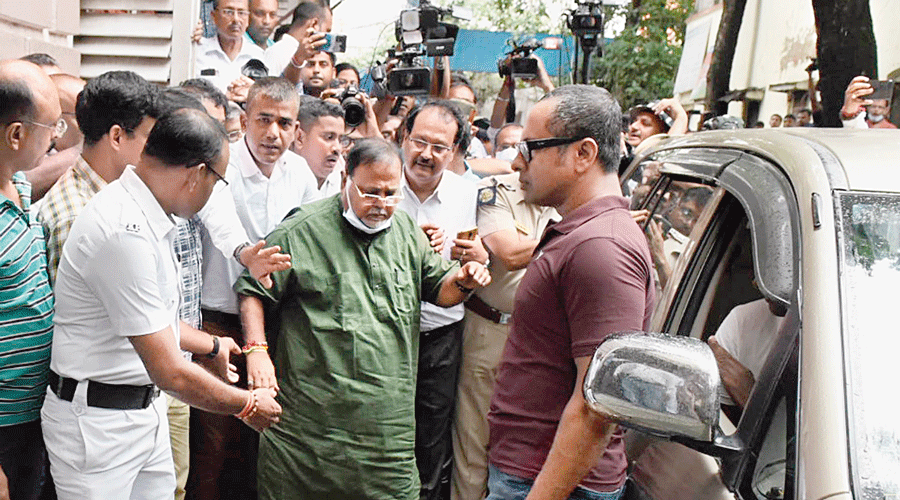 Partha Chatterjee after the arrest