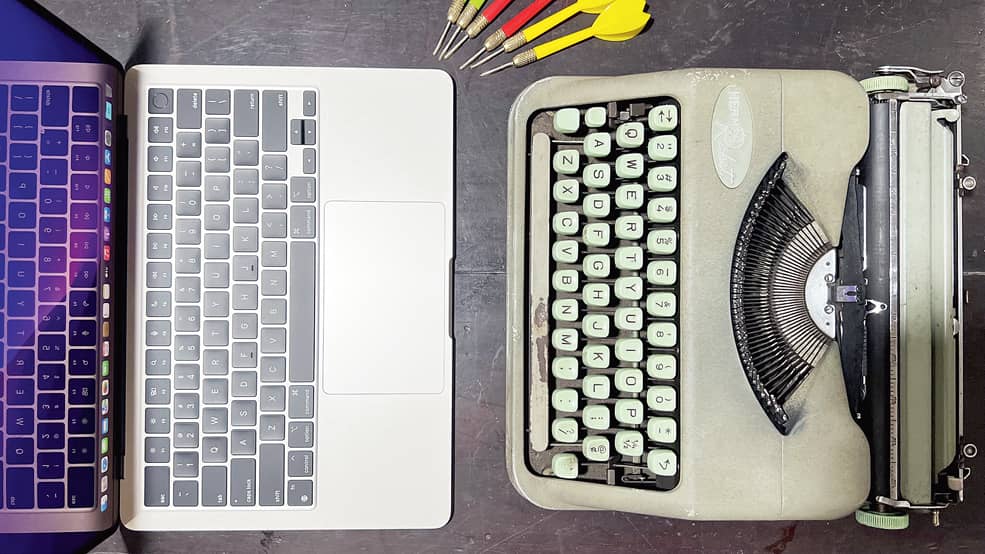 The full-size keyboard is comfortable to type on and there is zero flex on the trackpad