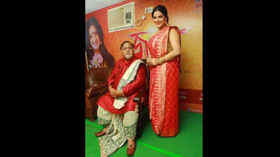 Partha Chatterjee with Arpita Mukherjee