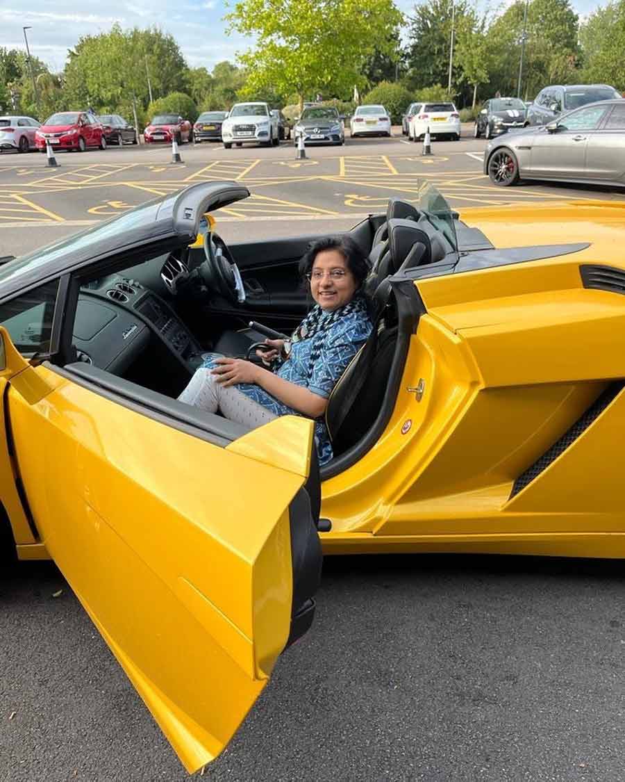 Dancer Dona Ganguly uploaded this photograph on Instagram on Monday with the caption: “Lamborghini!!!”