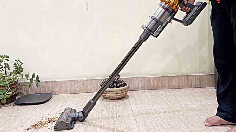 Most dust particles — large or small — get collected with a single pass.