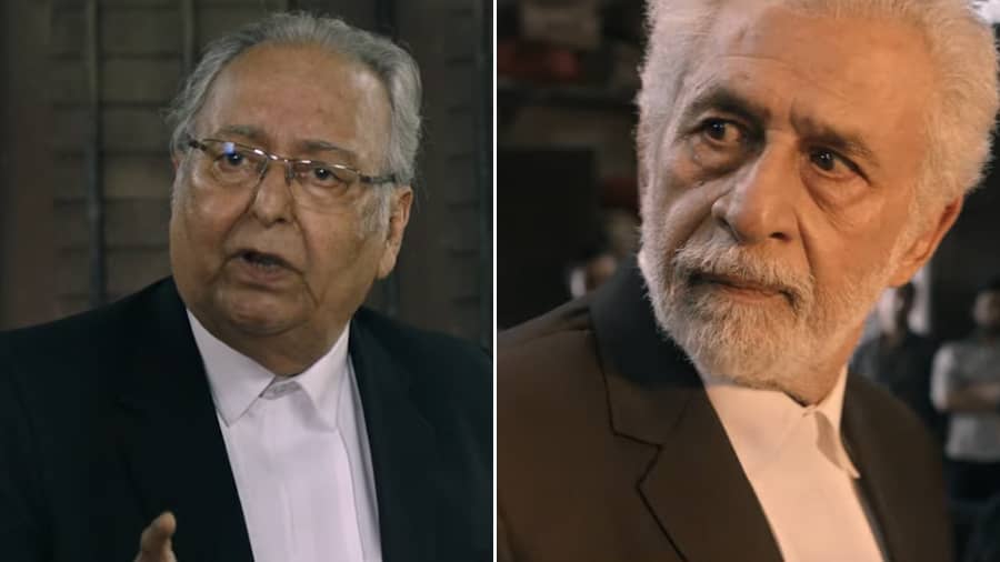 Soumitra Chatterjee and Naseeruddin Shah in the film