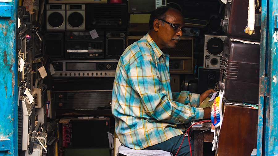 Amit Ranjan Karmakar, 63, is perhaps Kolkata’s last radio man