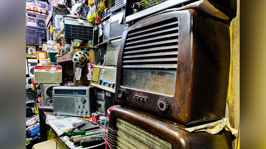 Radios as old as 1944 can be found in Karmakar’s shop