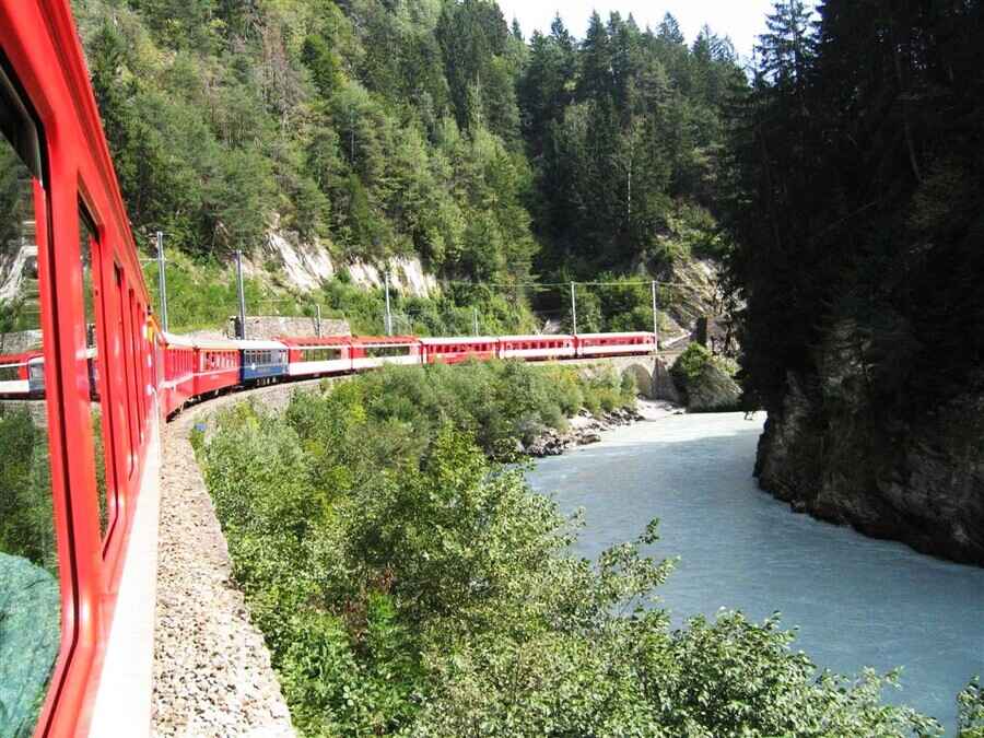 Take a cross-country scenic train ride: One of the best ways to experience Switzerland is on a panoramic train ride. There are about five special trains and one grand tour that covers the entire country in sections. One of the longest special train journeys is the Glacier Express that runs from St Moritz in the southwest to Zermatt at the base of the Matterhorn in the southeast cutting through the middle of the country. Each season affords different views and they’re all spectacular