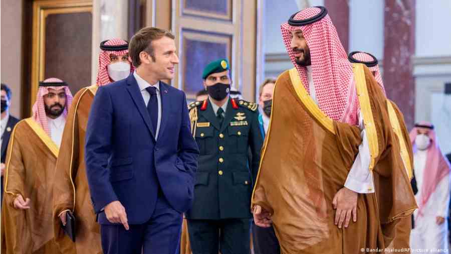 Macron and Prince Mohammed have met several times since the Khashoggi killing including in Jeddah, Saudi Arabia, in December 2021.