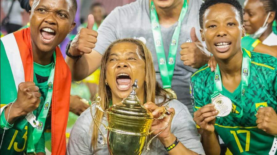 Coach Desiree Ellis has seen the downs and now celebrates with the Banyana Banyana