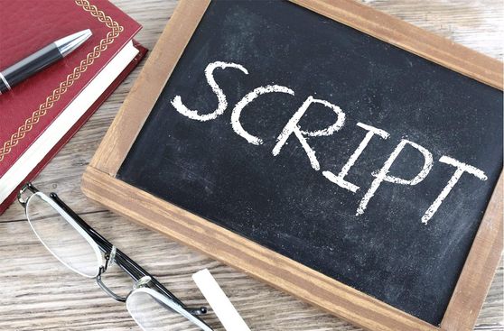 A scriptwriter writes a screenplay for a movie or TV show