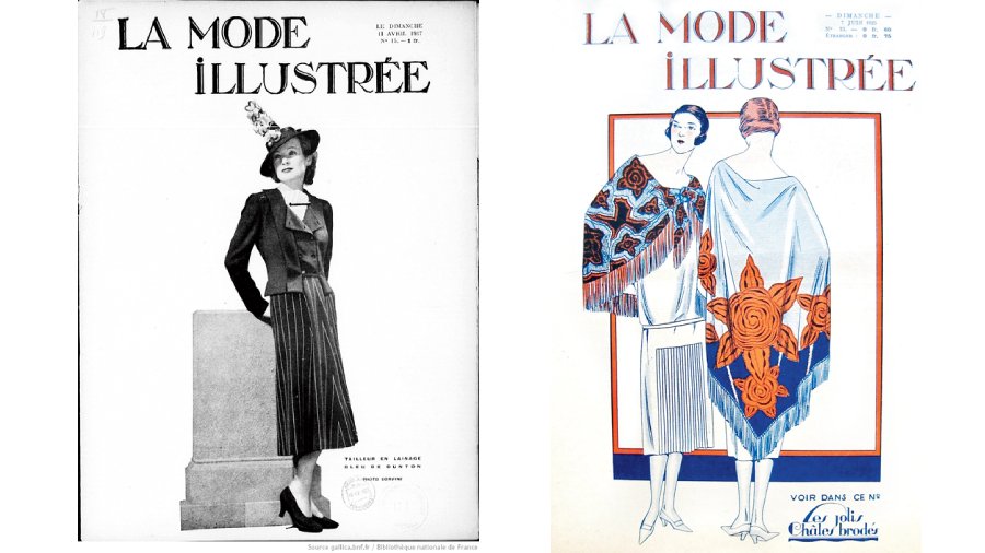 Cover pages of La Mode Illustrée 