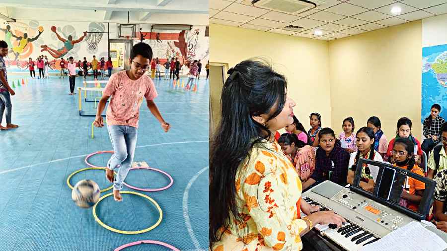 Children of Ek Tara participate in summer camp activities  at Indus Valley World School