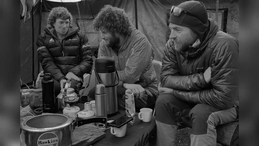 The Australian-Kiwi team at base camp