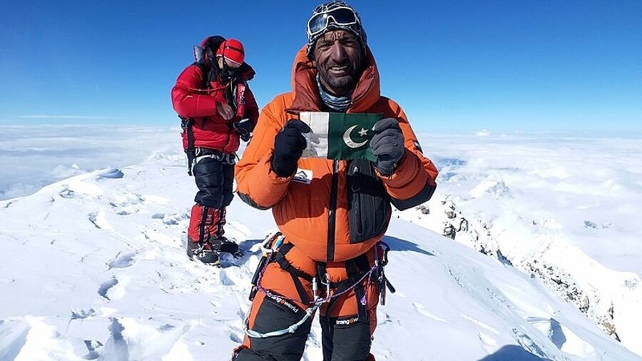 Ali Sadpara on the summit of K2