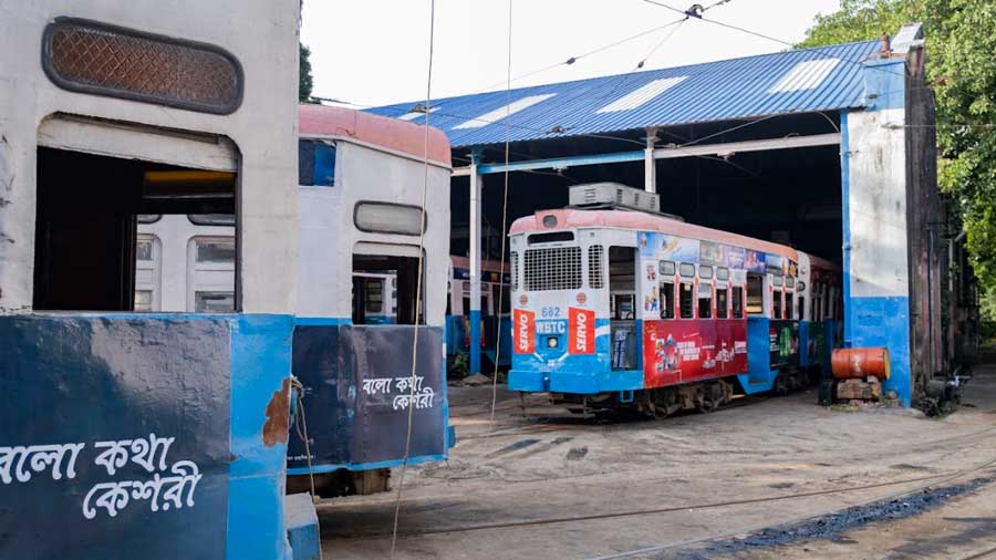 Tram driver Kalikanta Thakur believes trams have not become slower, rather the space for them to navigate has shrunk